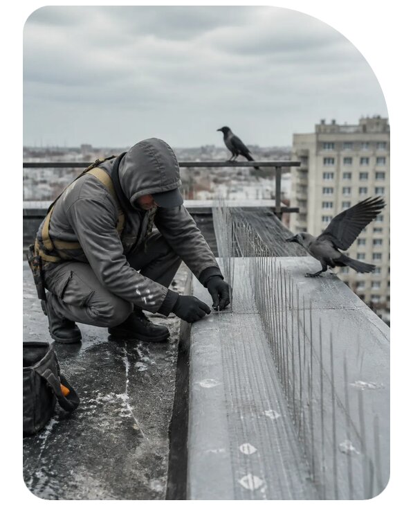 Защита от ворон под ключ в Чапаевске по цене от 5108 р. | Сенат-Чпв